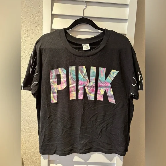 T-shirt Victoria's Secret PINK - Col V, Strass, édition Rare, Neuf Avec étiquettes